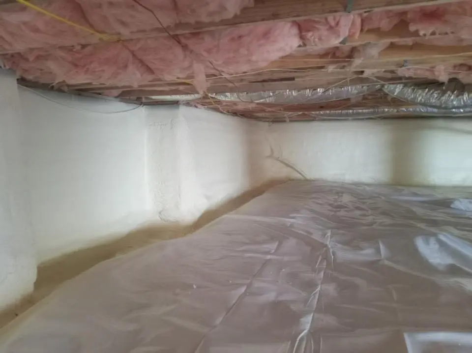 Crawl space encapsulation with closed-cell spray foam for Spray Foam Roofing in Forest City